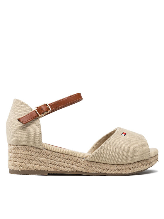 Tommy Hilfiger Espadrilky Rope Wedge Sandal T3A7-32185-0048 M Béžová
