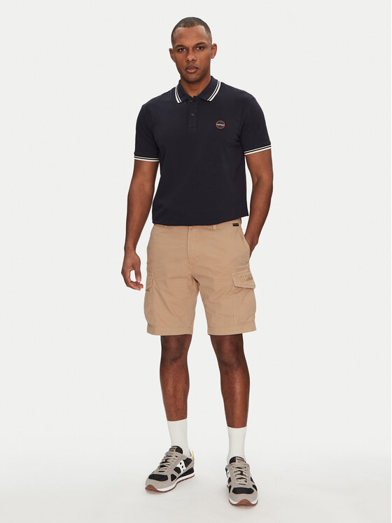 Napapijri Napapijri Polokošeľa E-Macas NP0A4ID51761 Tmavomodrá Regular Fit