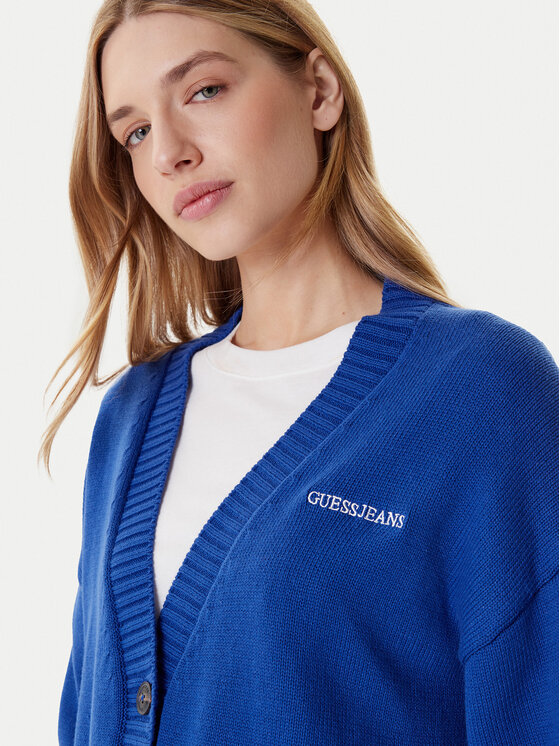 Guess Jeans Guess Jeans Strickjacke W4BR81 Z3HM1 Blau Regular Fit
