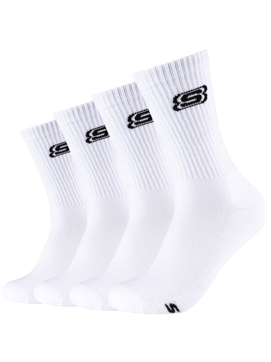 Skechers Skechers Calzini lunghi Skechers 2pk Tennis Cushioned Socks Bianco