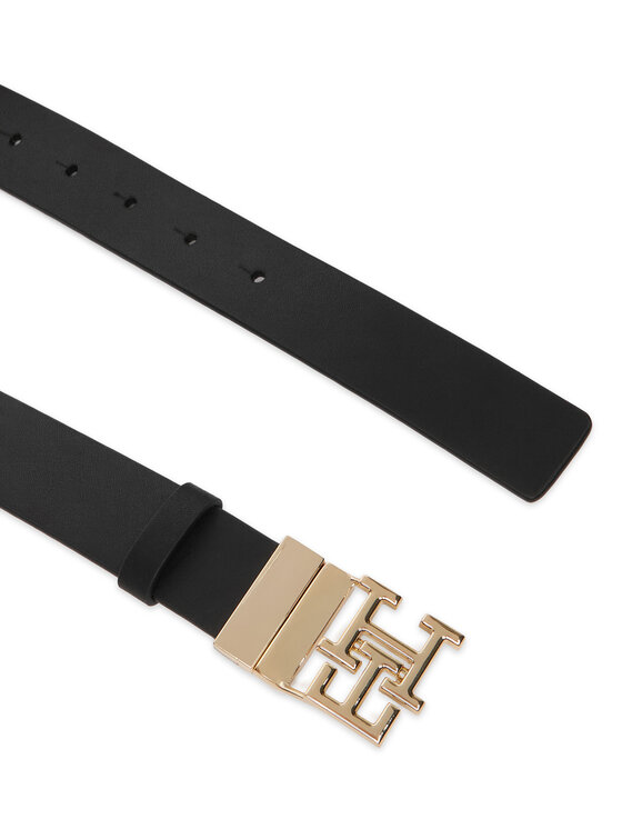 Tommy Hilfiger Tommy Hilfiger Moteriškas Diržas Th Logo 3.0 Rev Mono AW0AW18019 Juoda