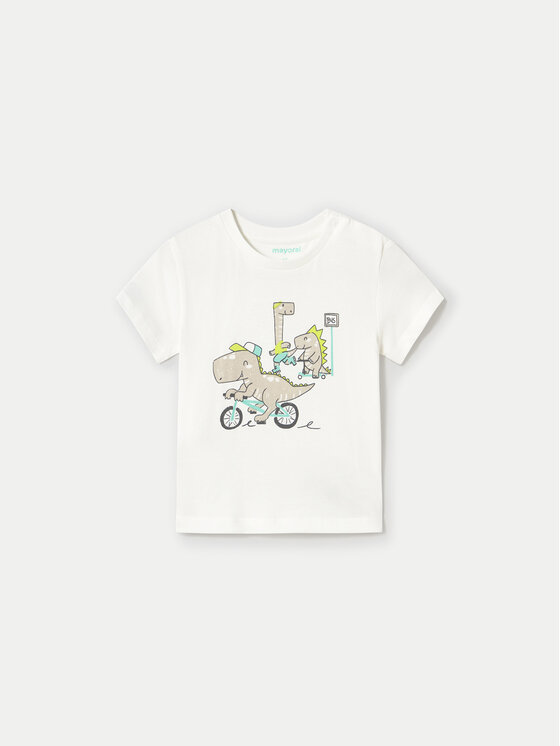 Mayoral T-shirt 1062 Bianco Regular Fit, taglia : 36M
