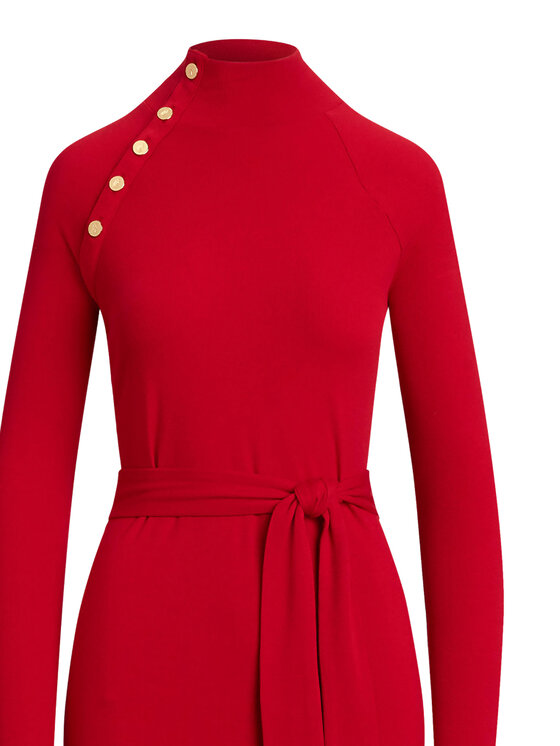 LAUREN RALPH LAUREN LAUREN RALPH LAUREN Плетена рокля 200980036002 Червен Slim Fit