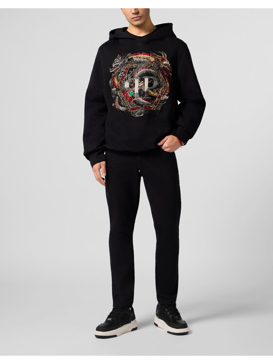 PHILIPP PLEIN PHILIPP PLEIN Bluza 29741 Czarny Regular Fit