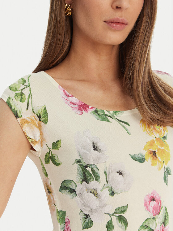 Luisa Spagnoli Luisa Spagnoli Bluzka Contigia 100301 Beżowy Slim Fit