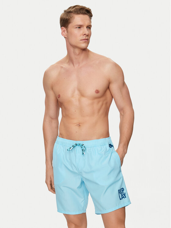 REPLAY Replay Pantaloni scurți pentru înot LM1141.000.82972 Albastru celest Regular Fit