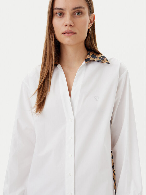 LOLA CASADEMUNT LOLA CASADEMUNT Рокля тип риза LS2515040 Бял Regular Fit