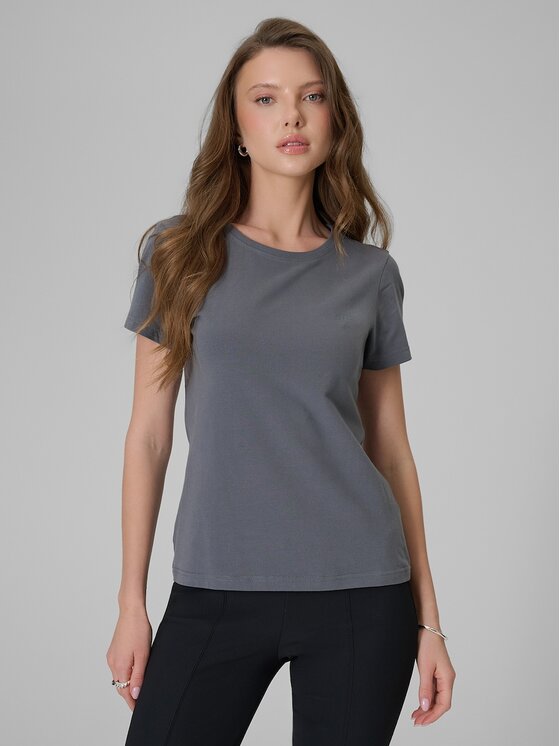 4F 4F T-shirt 4FRSS26TTSHF3628-24S Grigio Slim Fit