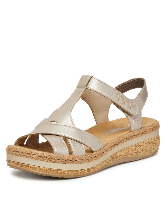 Rieker Rieker Sandali V0919-90 Zlata