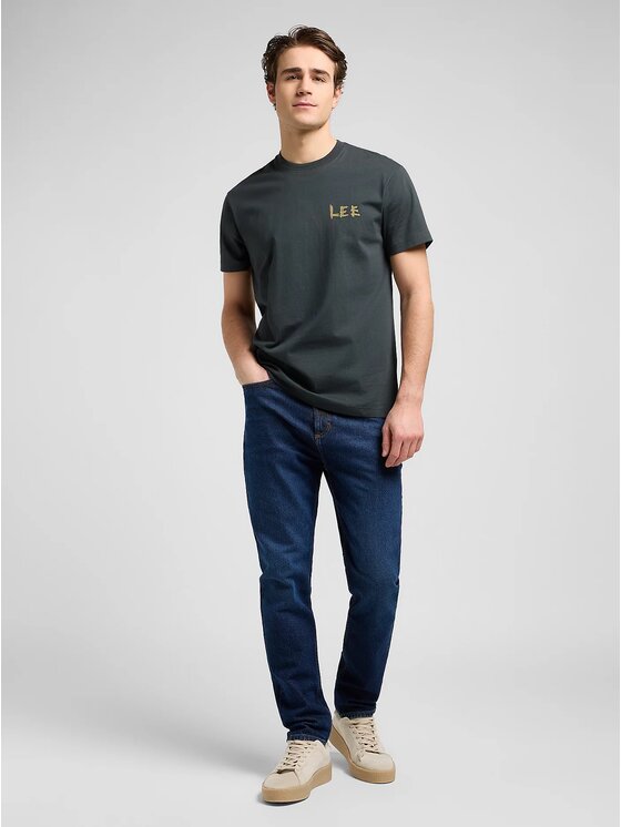 Lee Lee T-Shirt RELAXED GRAPHIC TEE Szary Regular Fit