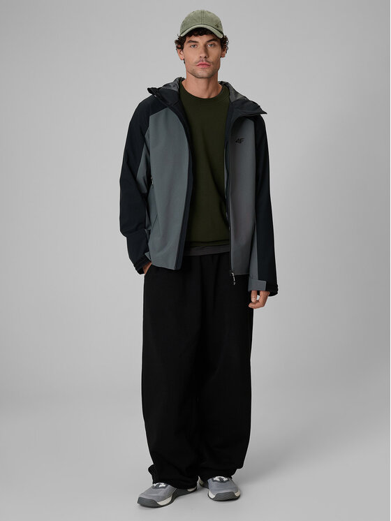 4F 4F Kurtka przejściowa URBAN COMMUTER Szary ciemny Regular Fit