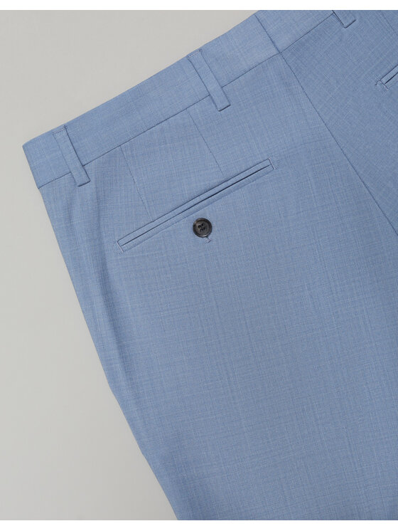 Borgio Borgio Spodnie garniturowe bairo Błękitny Slim Fit