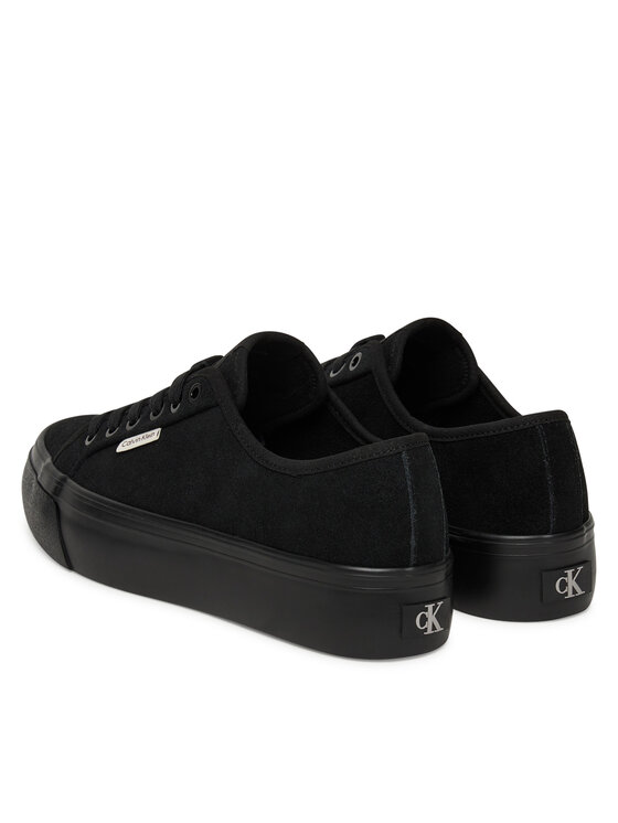 Calvin Klein Calvin Klein Laisvalaikio batai Vulc Flatf Lace Up Sue/Wl Ck YW0YW02000 Juoda