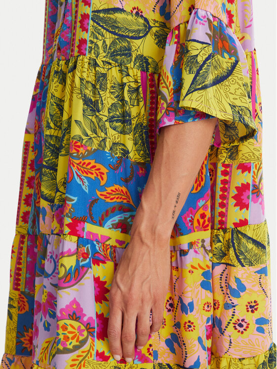 Iconique Iconique Poletna obleka IC25-124 Pisana Relaxed Fit