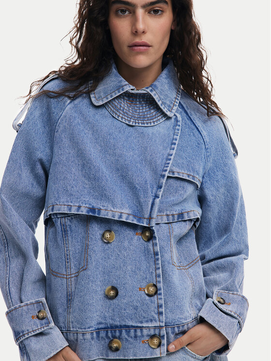 Desigual Desigual Джинсова куртка Ontario 25SWED57 Голубий Regular Fit