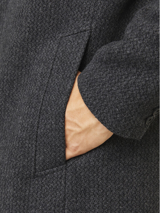 Jack&Jones Jack&Jones Vuneni kaput Wilson 12259449 Crna Regular Fit