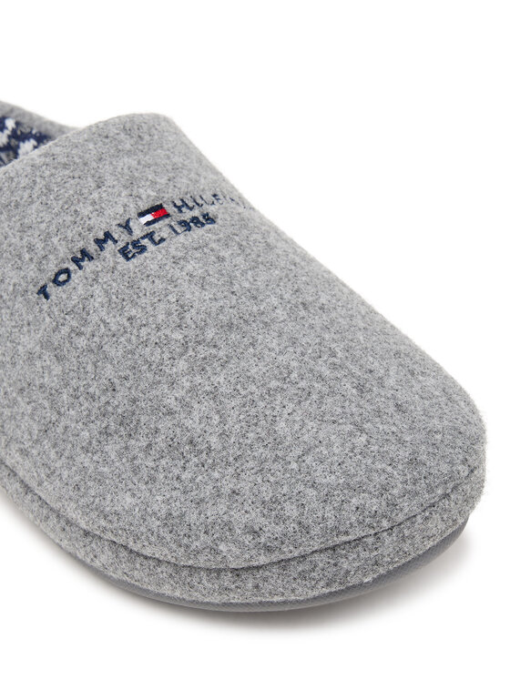 Tommy Hilfiger Tommy Hilfiger Παντόφλες Σπιτιού Hilfiger Felt House Shoe FM0FM06017 Γκρι