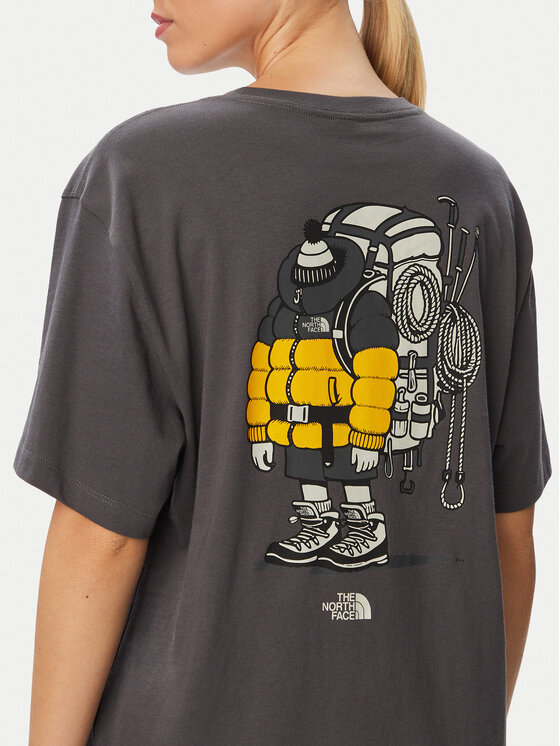 The North Face The North Face T-krekls Gear Up Get Out NF0A8JB4 Tumši pelēka Regular Fit