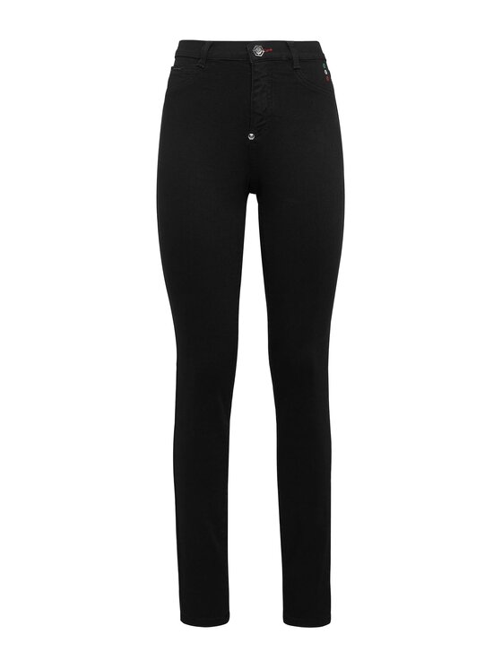 PHILIPP PLEIN PHILIPP PLEIN Jegginsy 31776 Czarny Jegging Fit