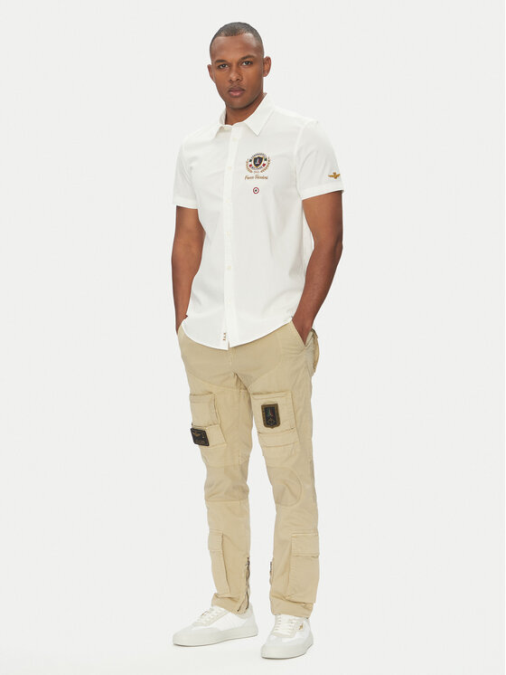 Aeronautica Militare Aeronautica Militare Hlače iz tkanine 251PA1387CT1493 Bež Regular Fit