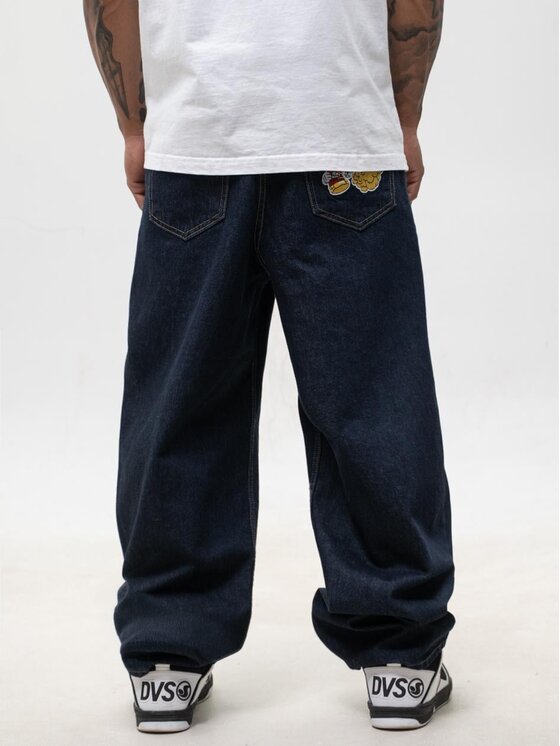Jigga Wear Jigga Wear Jeansy Super bagy spray 130749 Granatowy Baggy Fit