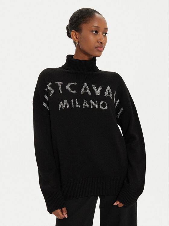 Just Cavalli Just Cavalli Rolák 77PAFM22 Černá Regular Fit