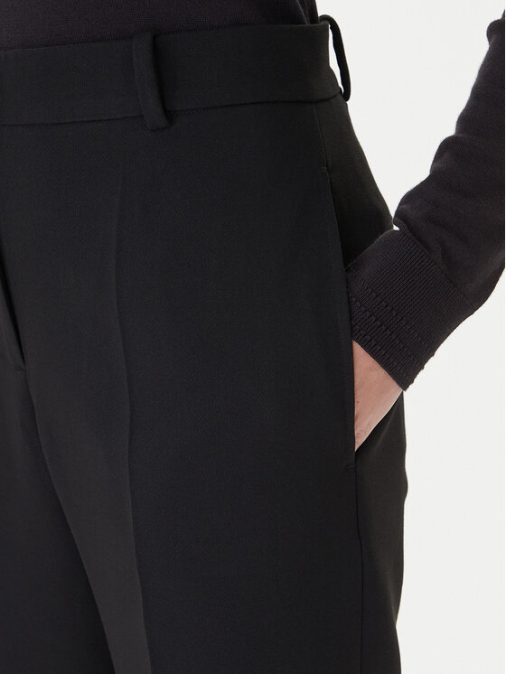 Tommy Hilfiger Tommy Hilfiger Παντελόνι υφασμάτινο WW0WW48355 Μαύρο Straight Fit