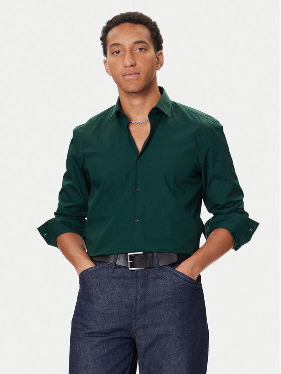 HUGO Cămașă Bărbați, Mărimea: 41, Verde, Kenno 50289499