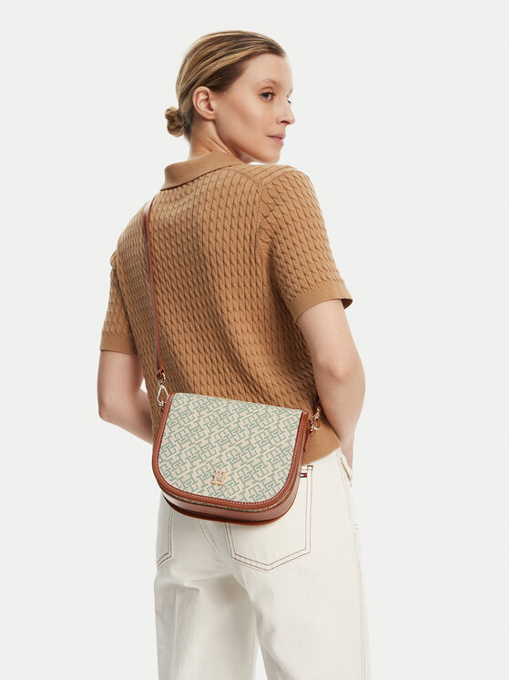 Tommy Hilfiger Tommy Hilfiger Torbica Th Monoplay Leather Saddle Bag AW0AW17414 Zelena