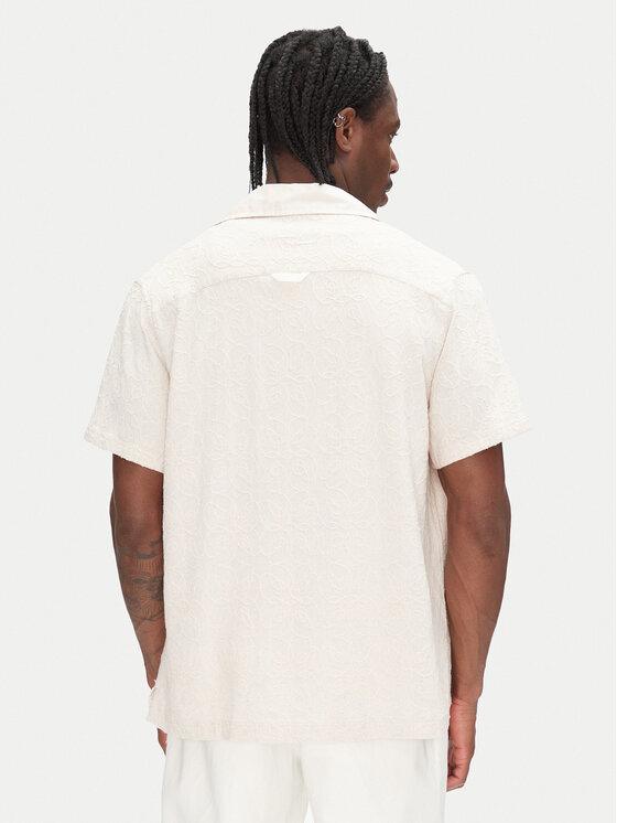 Filling Pieces Filling Pieces Koszula Resort 9179980 Écru Regular Fit