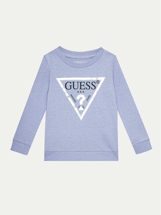 Guess Guess Majica dugih rukava K74Q12 KAUG0 Svijetloplava Regular Fit