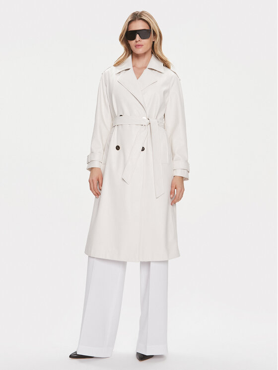 Liu Jo Trench CA4449 E0624 Écru Regular Fit
