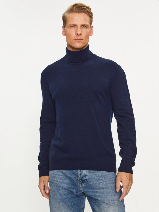 United Colors Of Benetton Bluză cu gât 1002U2180 Bleumarin Regular Fit
