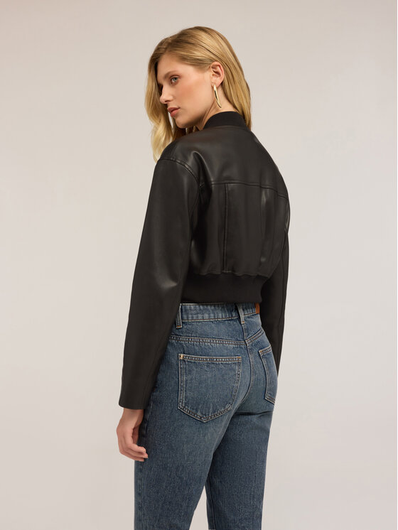 Motivi Motivi Giacca in similpelle R328Q001051N033 Nero Cropp Fit