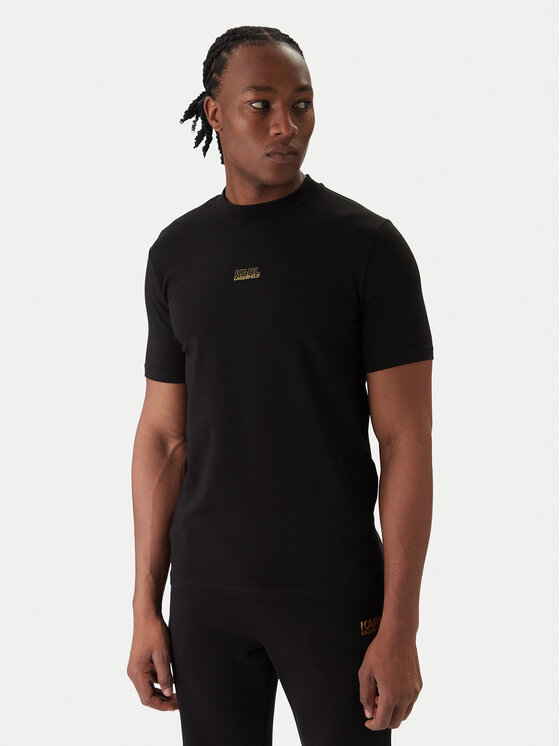 KARL LAGERFELD KARL LAGERFELD T-krekls 755034 561235 Melns Regular Fit