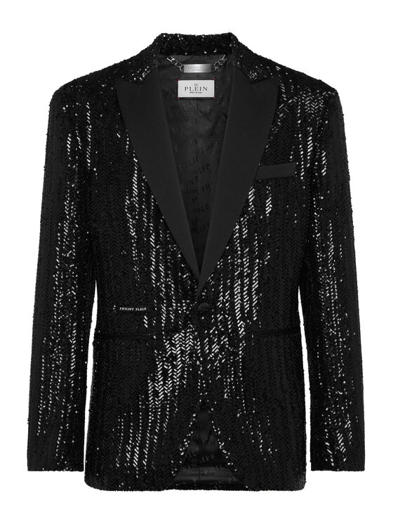 PHILIPP PLEIN PHILIPP PLEIN Marynarka 23087 Czarny Regular Fit