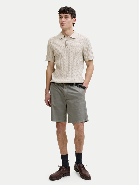 Jack & Jones Jack & Jones Šortky z materiálu Ace Vance 12293005 Tmavě zelená Relaxed Fit