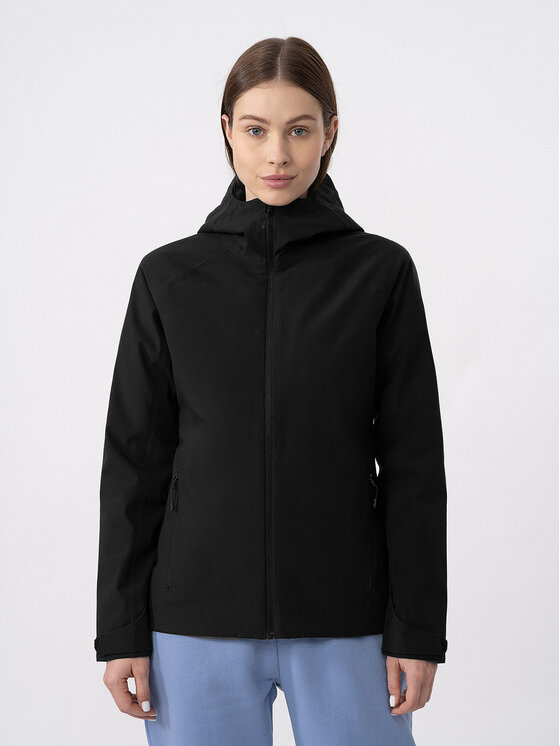 4F 4F Skijaška jakna 4FAW23TTJAF363 Crna Slim Fit
