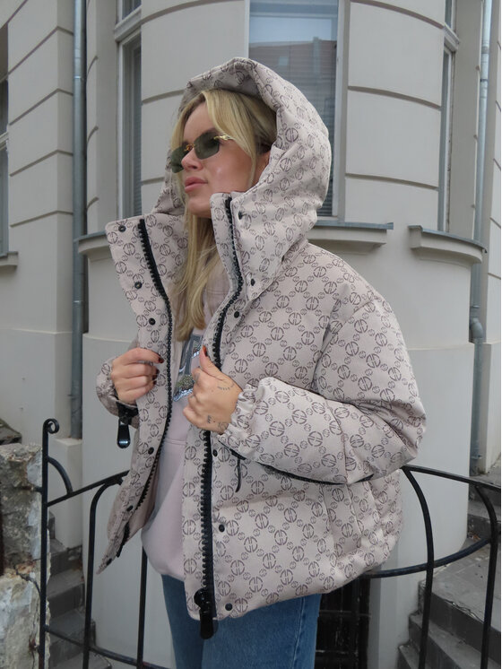 Magda Matyja Magda Matyja Kurtka puchowa ASPEN JACKET BEIGE Beżowy Comfortable Fit