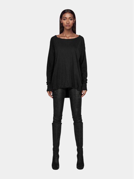MADE BY SOCIETY MADE BY SOCIETY T-Shirt TRICOU SIDE FALL - T27831 Czarny Basic Fit