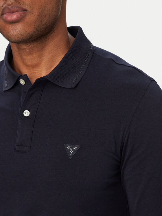 Guess Guess Polo särk M6YP36 K4395 Tumesinine Extra Slim Fit