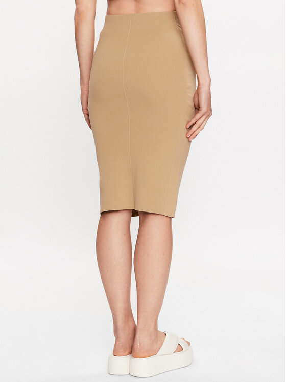 Calvin Klein Jeans Calvin Klein Jeans Tiesus sijonas J20J221437 Smėlio Slim Fit