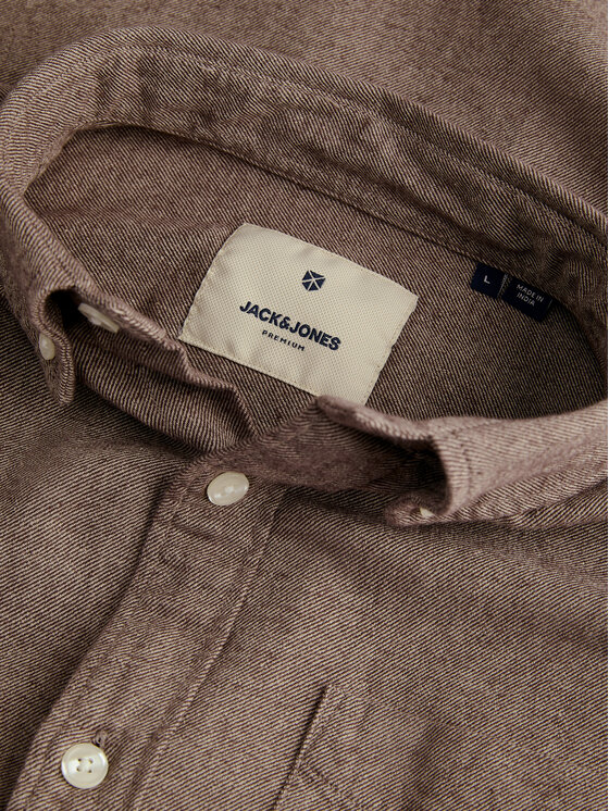 Jack & Jones Jack & Jones Hemd Blubrook 12282353 Beige Regular Fit