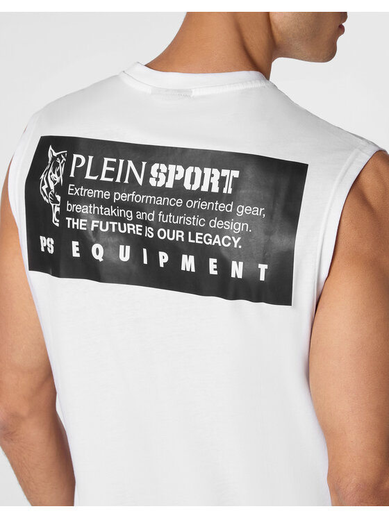 Plein Sport Plein Sport Tank top 14265 Biały Regular Fit