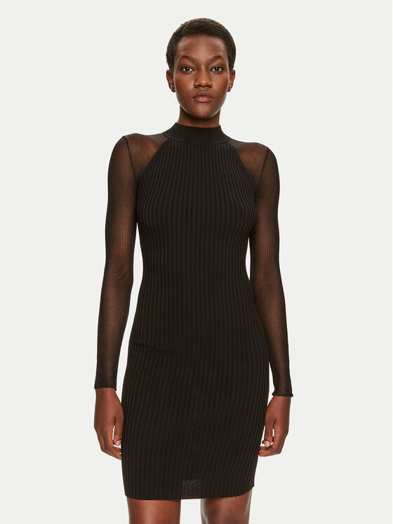 HUGO HUGO Трикотажна сукня Stasie 50518336 Чорний Slim Fit