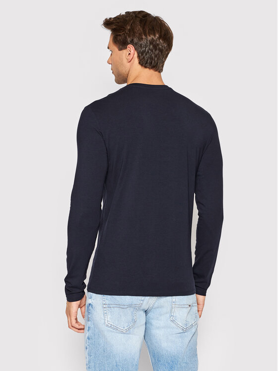 Longsleeve M2YI08 J1311 Blu scuro Super Slim Fit