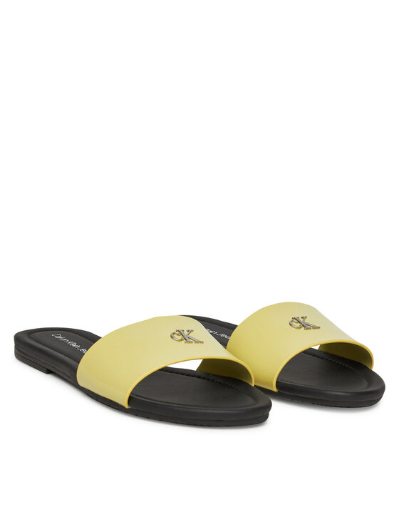 Calvin Klein Jeans Calvin Klein Jeans Šľapky Flat Sandal Slide Mg YW0YW01697 Žltá