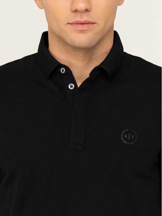 Armani Exchange Armani Exchange Поло 8NZF91 ZJ81Z 1200 Чорний Slim Fit