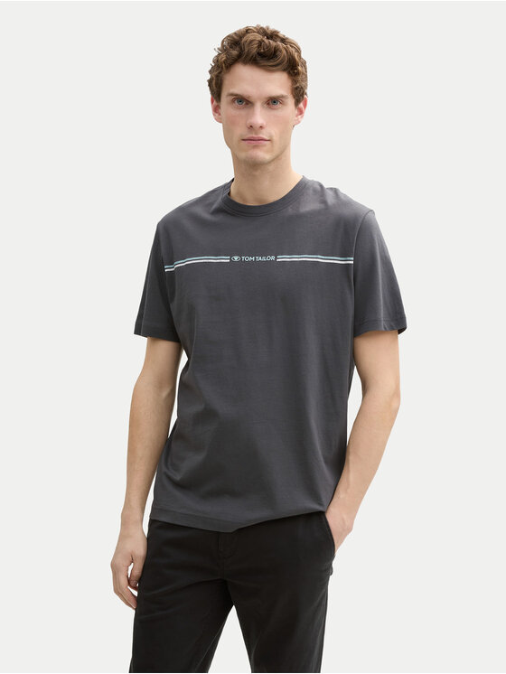 Tom Tailor Tom Tailor T-krekls 1037803 Pelēks Regular Fit