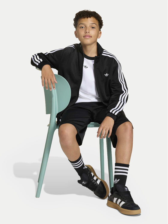 adidas adidas Džemperis Firebird Jacquard KC6845 Juoda Loose Fit